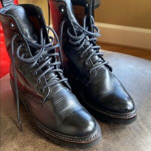 Black Leather Frye Boots